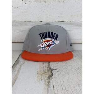 New Era 59Fifty Oklahoma City Thunder Fitted Hat 7 1/8 Gray NBA Basketball Cap